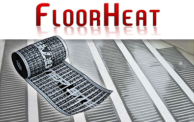 The low-voltage FloorHeat STEP polymer heating element.