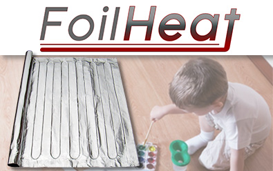 FoilHeat radiant floor heating mat.