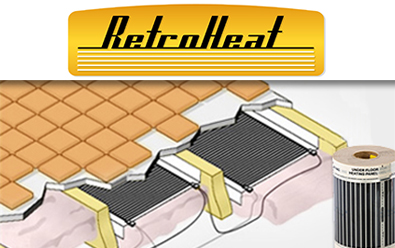 RetroHeat radiant heating system for installing between floor joists.